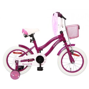 Bicicleta holandesa Flower 14 pulgadas para niñas color Purpura