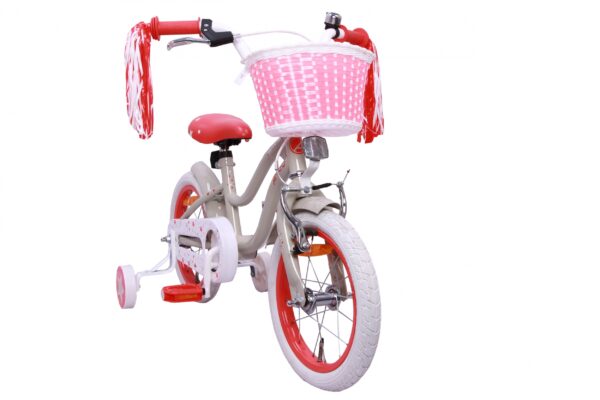 bicicleta niña cesto color crema