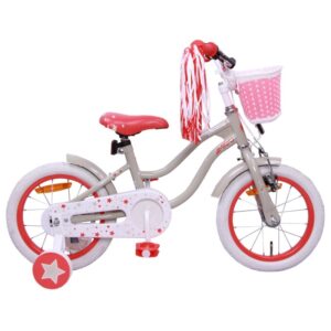 bicicleta niña cesto color crema