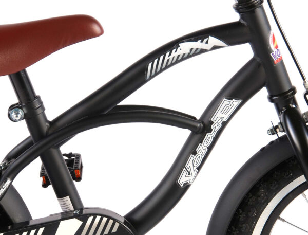 Volare Black Cruiser de 14 pulgadas y 25 cm para niños, freno de contrapedal, color negro mate - Imagen 9