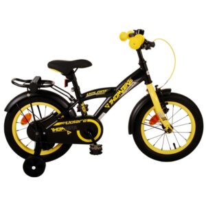 Volare Thombike 14 pulgadas 22,5 cm para niños con freno de contrapedal negro/amarillo
